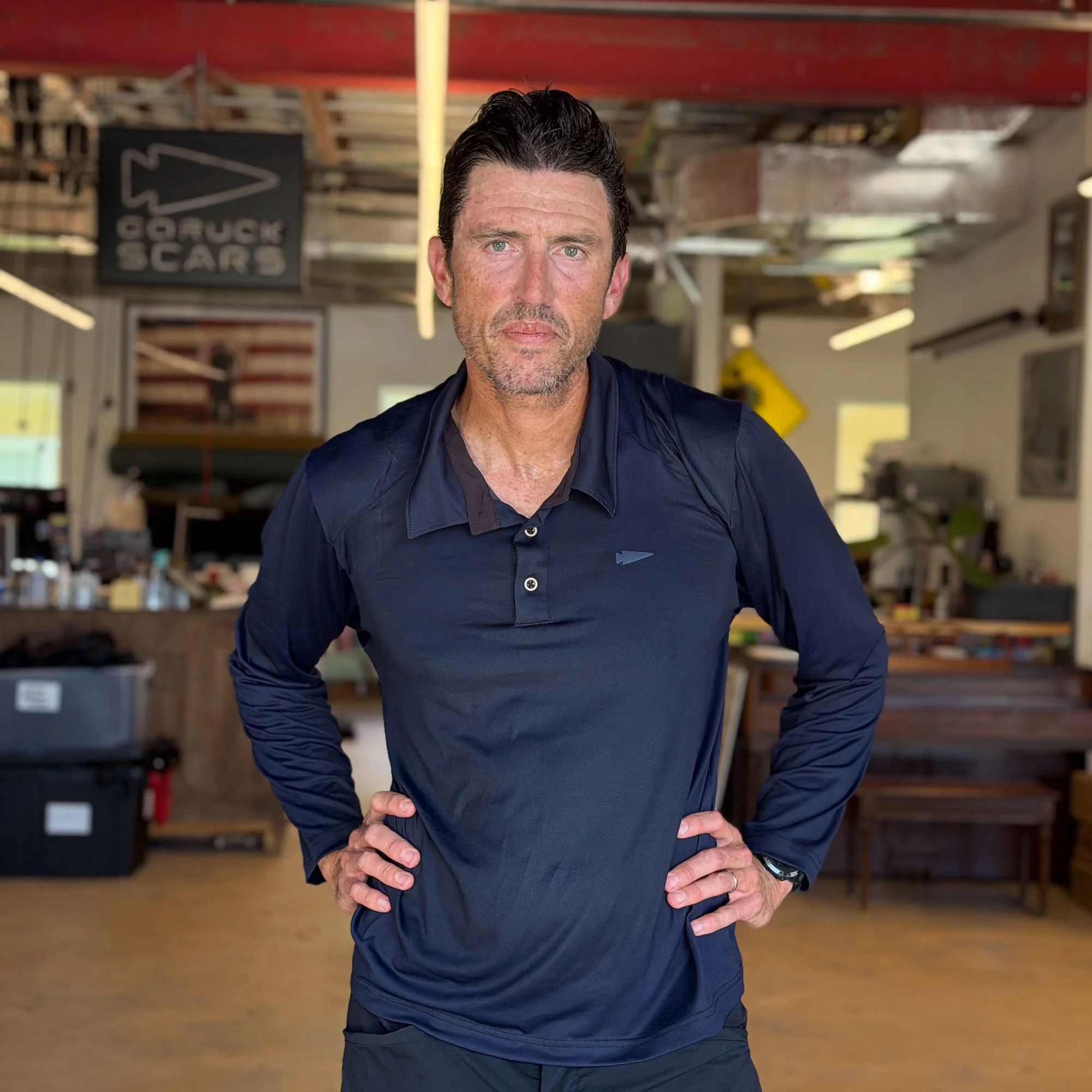 Men's Long Sleeve Rucking Polo