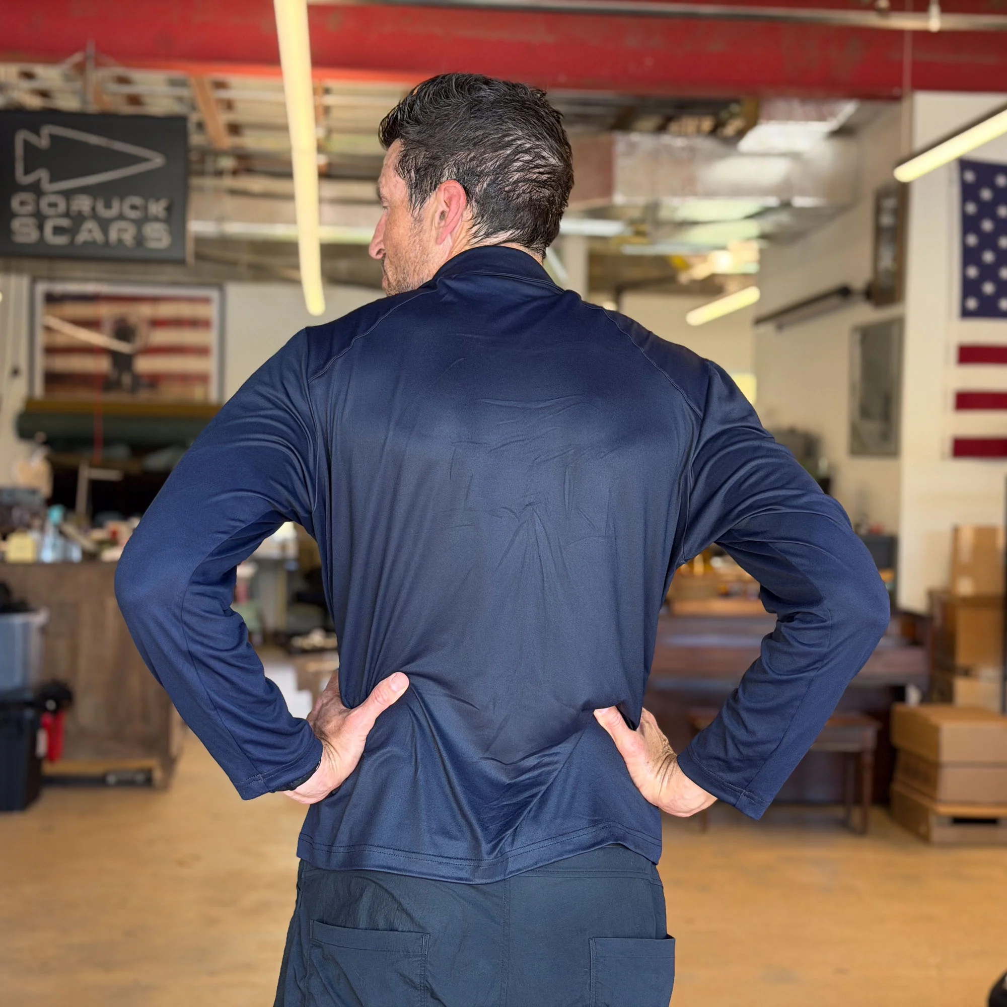 Men's Long Sleeve Rucking Polo - Image 3